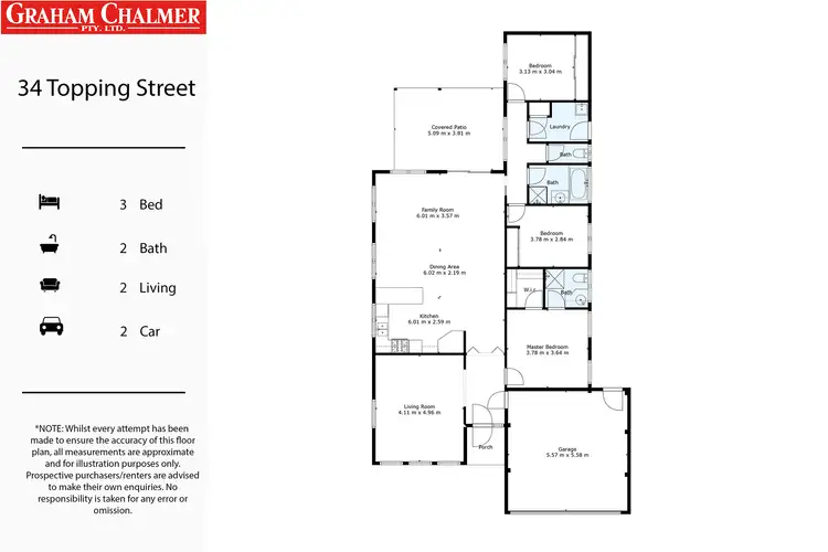 Floorplan of Homely house listing, 34 Topping Street, Sale VIC 3850