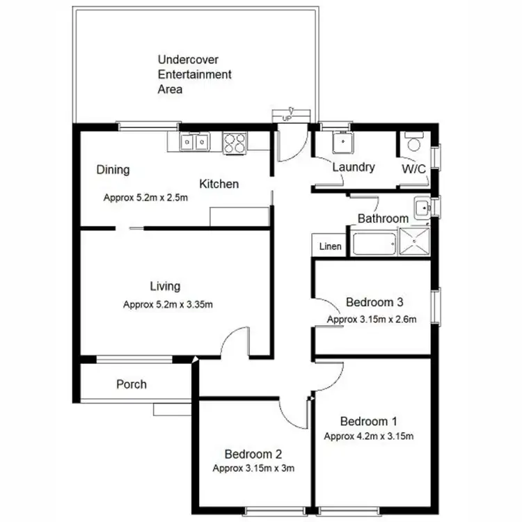 Floorplan of Homely house listing, 28 Kirwan Crescent, Port Augusta West SA 5700