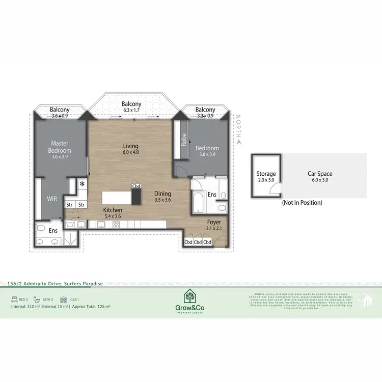 Floorplan of Homely apartment listing, 156/2 Admiralty Drive, Surfers Paradise QLD 4217
