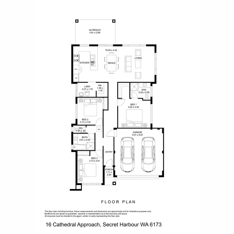 Floorplan of Homely house listing, 16 Cathedral Approach, Secret Harbour WA 6173