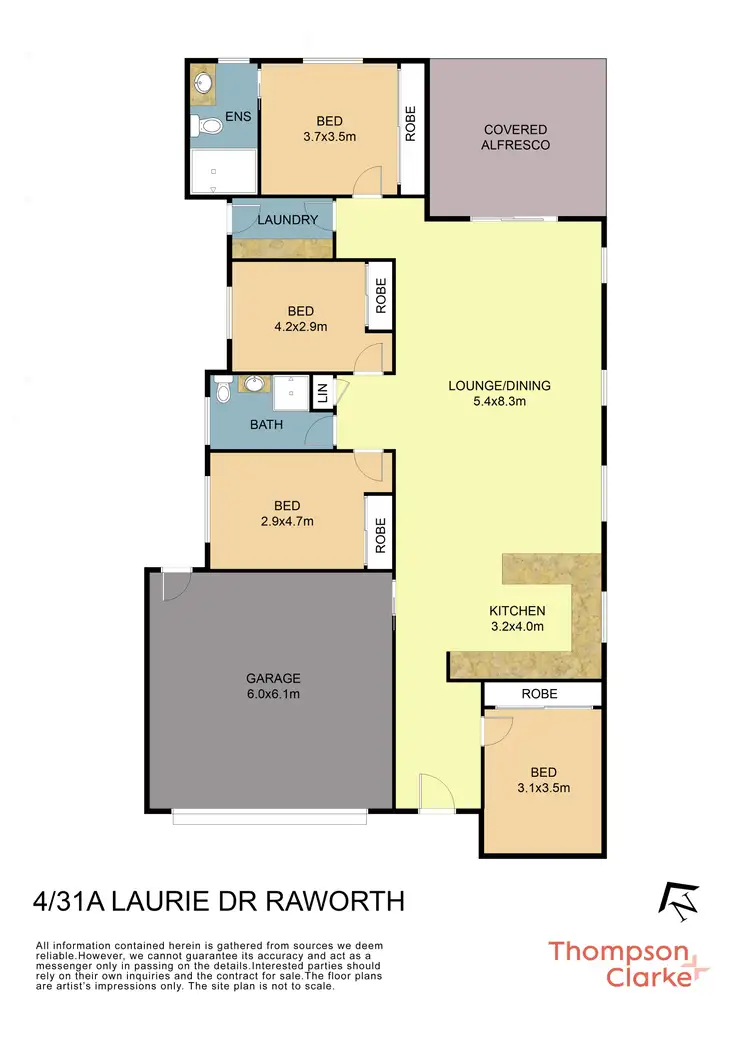 Floorplan of Homely house listing, 4/31A Laurie Drive, Raworth NSW 2321