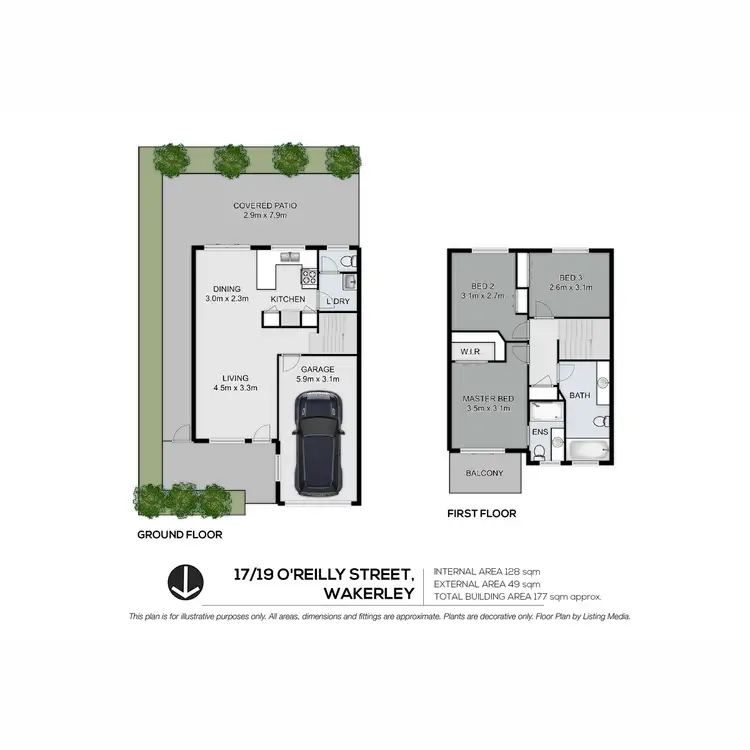 Floorplan of Homely unit listing, 17/19 O'Reilly Street, Wakerley QLD 4154
