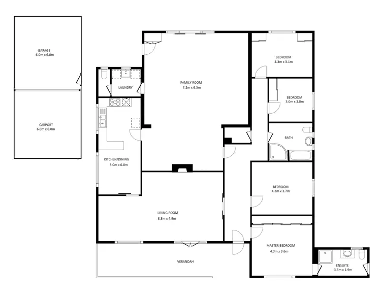 Floorplan of Homely house listing, 23 - 25 Murphy Street, Wodonga VIC 3690
