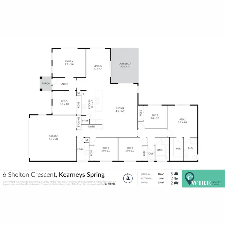 Floorplan of Homely house listing, 6 Shelton Crescent, Kearneys Spring QLD 4350
