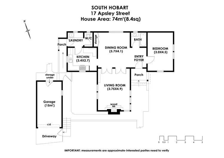 Floorplan of Homely house listing, 17 Apsley Street, South Hobart TAS 7004