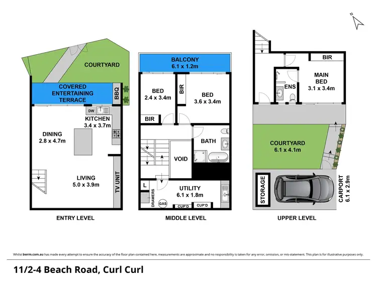 Floorplan of Homely townhouse listing, 11/2-4 Beach Street, Curl Curl NSW 2096