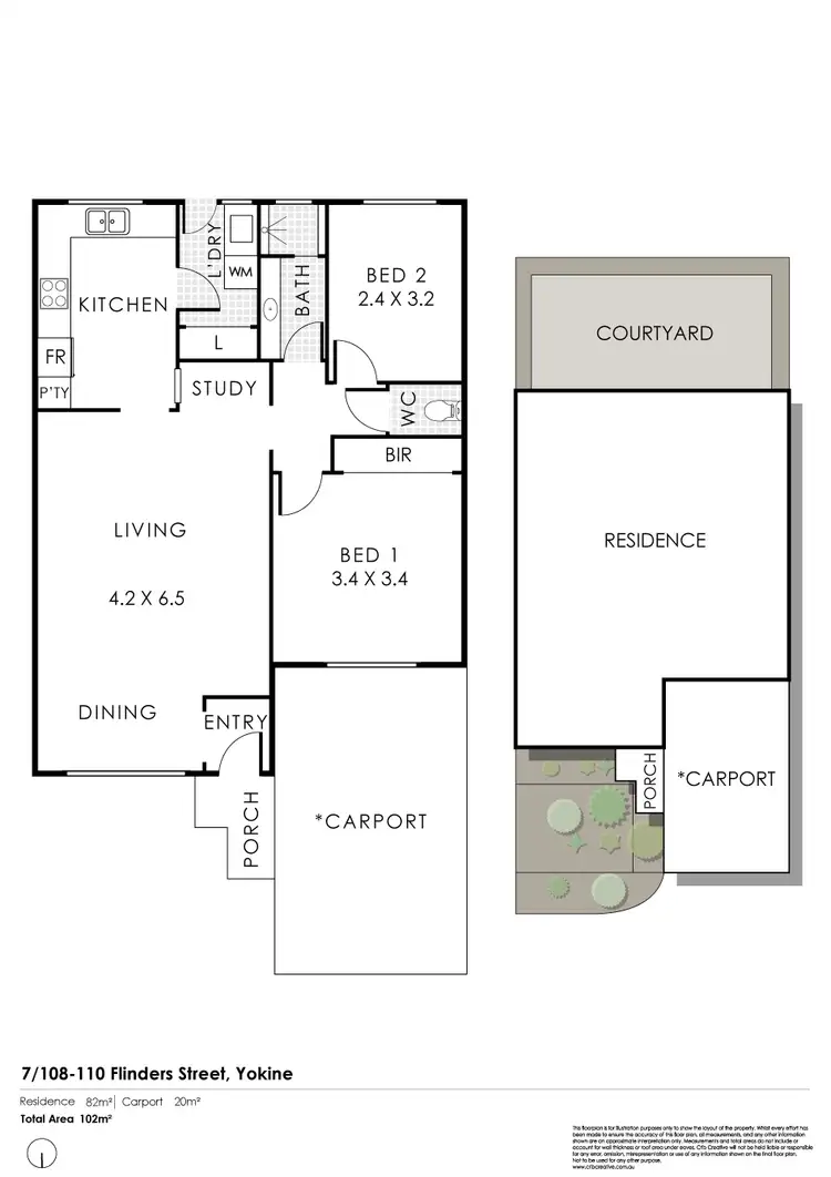 Floorplan of Homely villa listing, 7/108-110 Flinders Street, Yokine WA 6060