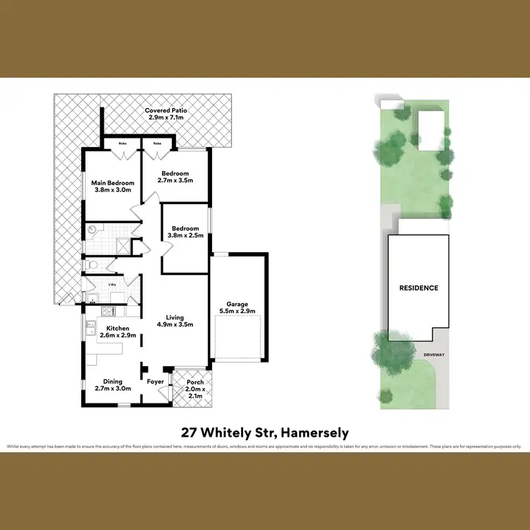Floorplan of Homely semi-detached listing, 27 Whitely Street, Hamersley WA 6022
