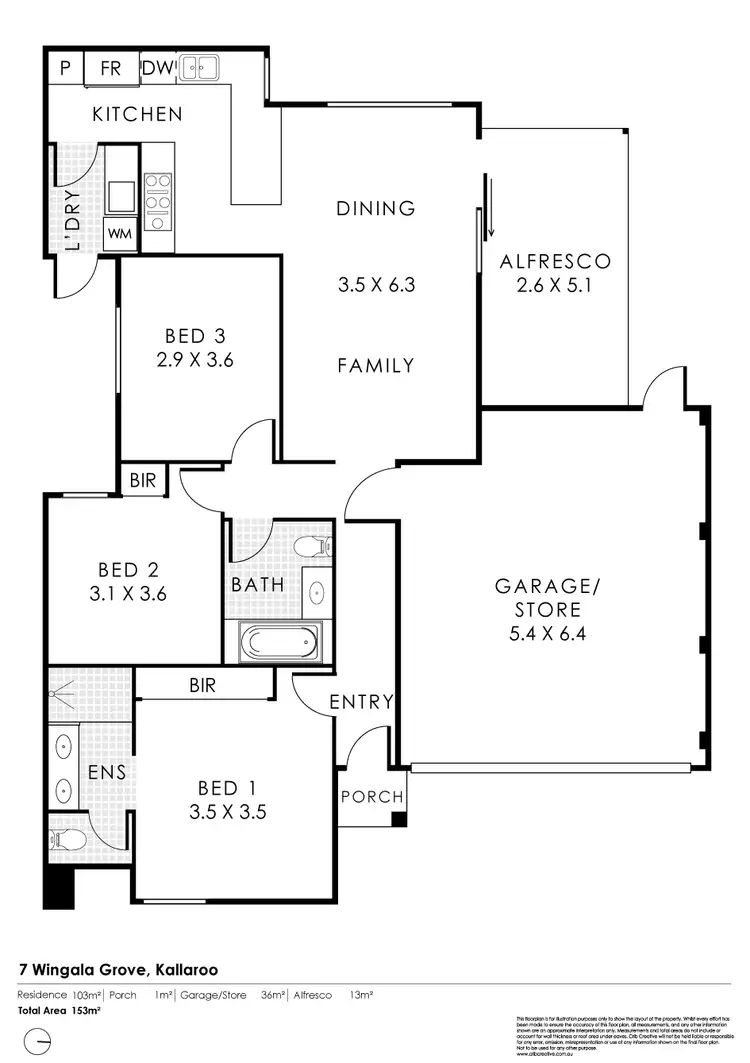 Floorplan of Homely house listing, 7B Wingala Grove, Kallaroo WA 6025