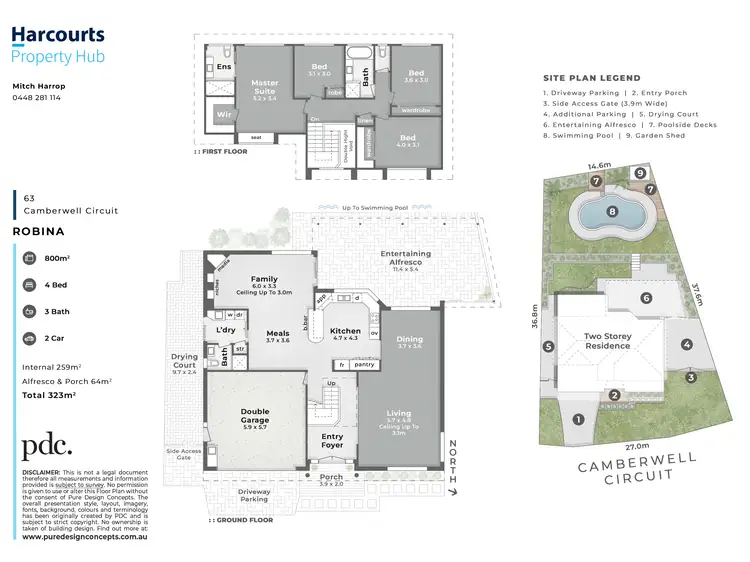 Floorplan of Homely house listing, 63 Camberwell Circuit, Robina QLD 4226