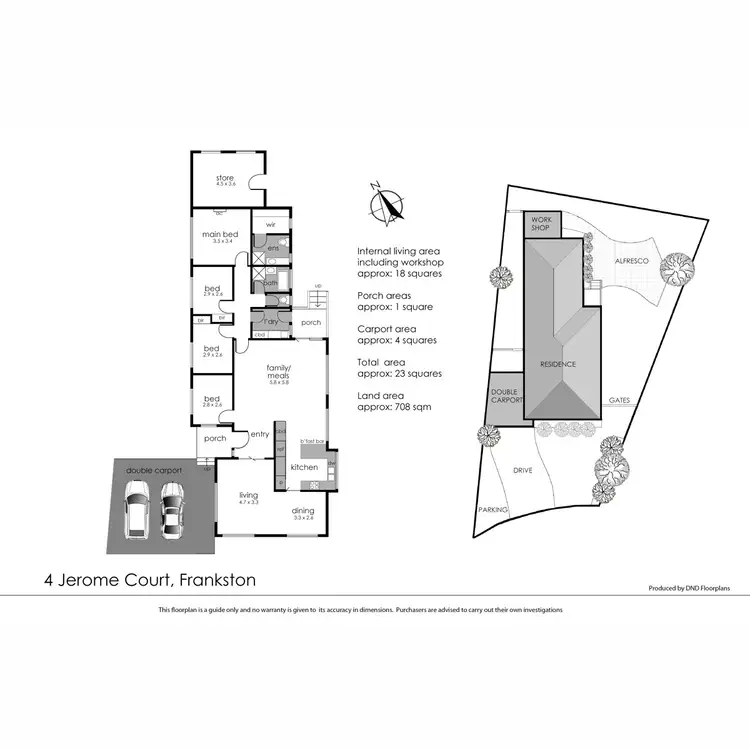 Floorplan of Homely house listing, 4 Jerome Court, Frankston VIC 3199