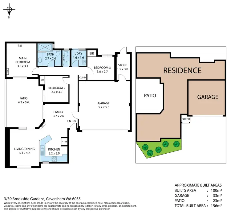 Floorplan of Homely house listing, 3/39 Brookside Gardens, Caversham WA 6055