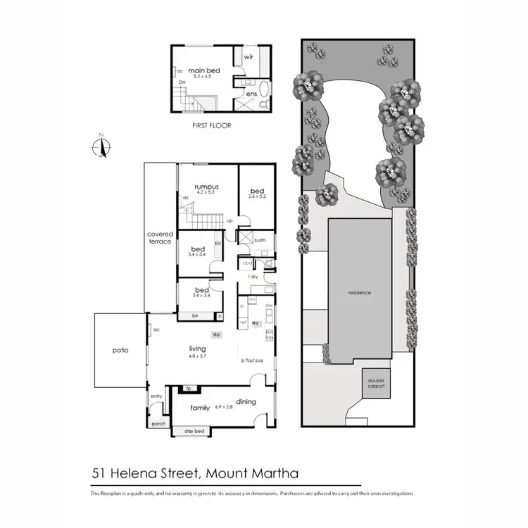 Floorplan of Homely house listing, 51 Helena Street, Mount Martha VIC 3934