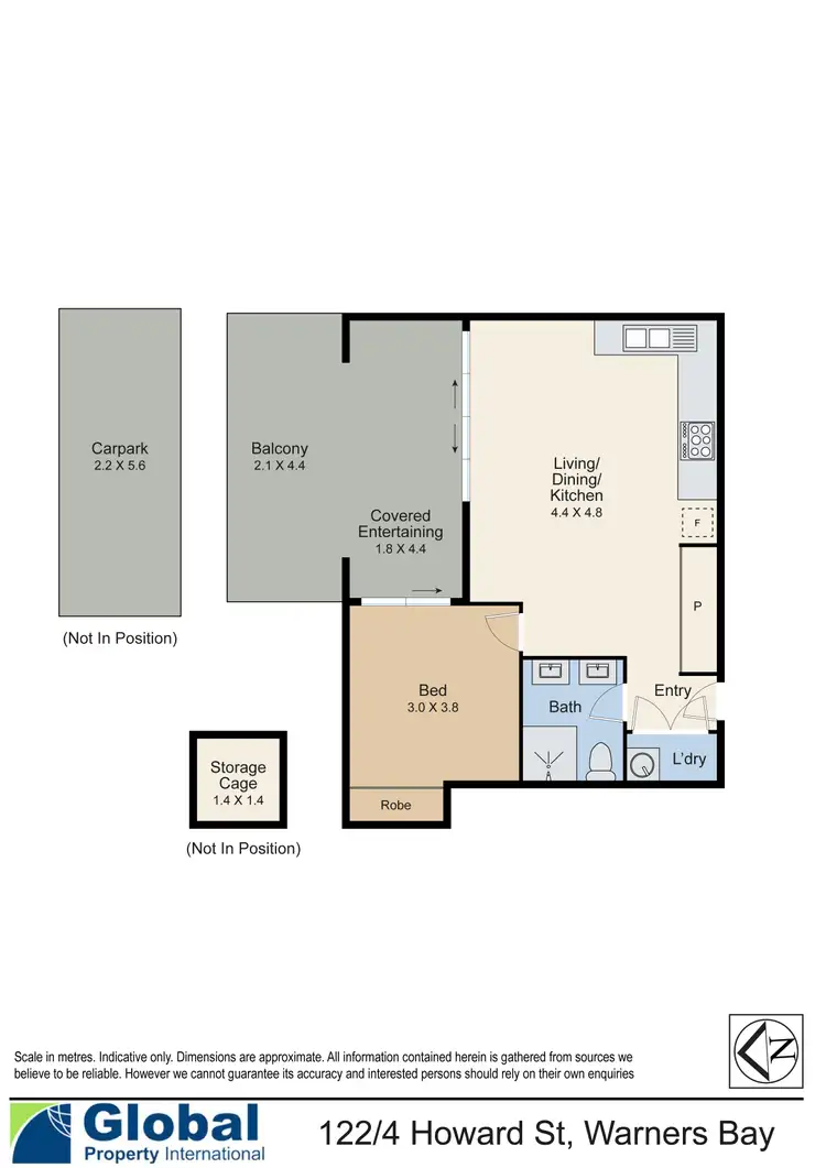 Floorplan of Homely apartment listing, 122/4 Howard Street, Warners Bay NSW 2282