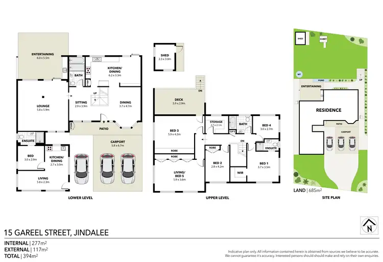 Floorplan of Homely house listing, 15 Gareel Street, Jindalee QLD 4074
