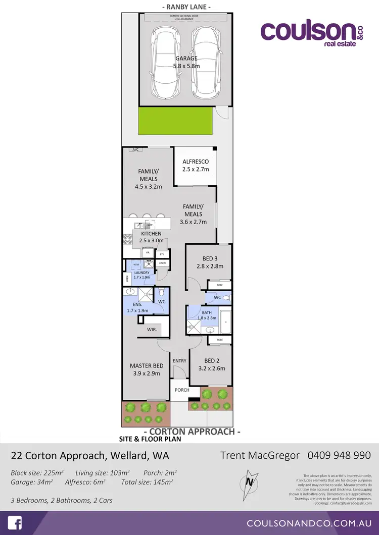 Floorplan of Homely house listing, 22 Corton Approach, Wellard WA 6170