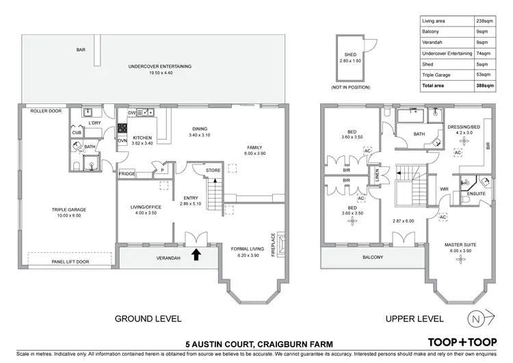 Floorplan of Homely house listing, 5 Austin Court, Craigburn Farm SA 5051