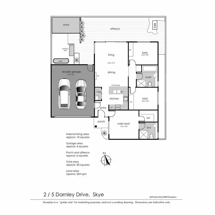 Floorplan of Homely unit listing, 2/5 Darnley Drive, Skye VIC 3977