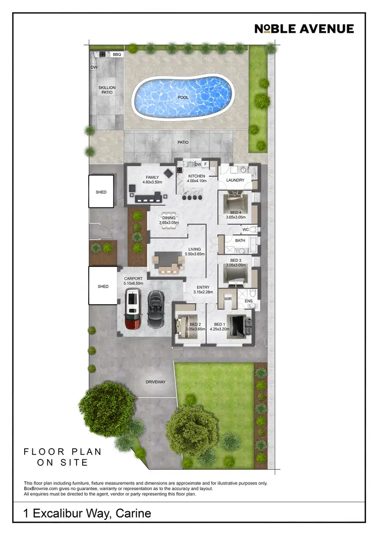 Floorplan of Homely house listing, 1 Excalibur Way, Carine WA 6020