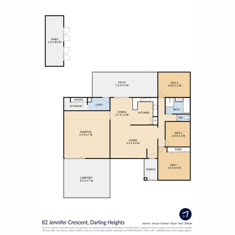 Floorplan of Homely house listing, 82 Jennifer Crescent, Darling Heights QLD 4350