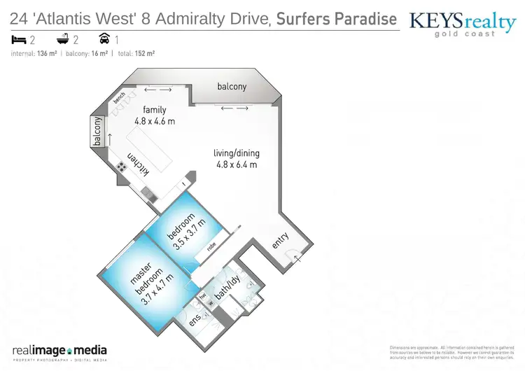 Floorplan of Homely apartment listing, 24/8 Admiralty Drive, Paradise Waters QLD 4217