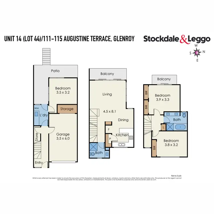 Floorplan of Homely townhouse listing, 14/111-115 Augustine Terrace, Glenroy VIC 3046