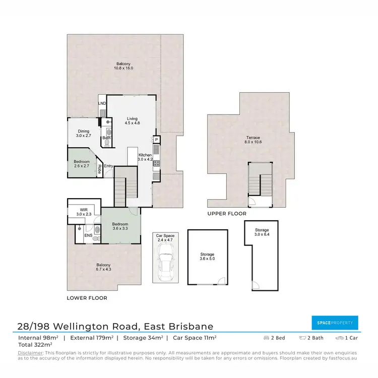 Floorplan of Homely apartment listing, 28/198-204 Wellington Road, East Brisbane QLD 4169