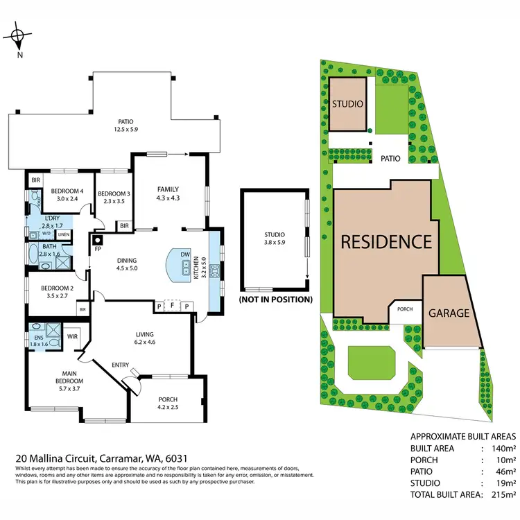 Floorplan of Homely house listing, 20 Mallina Circuit, Carramar WA 6031