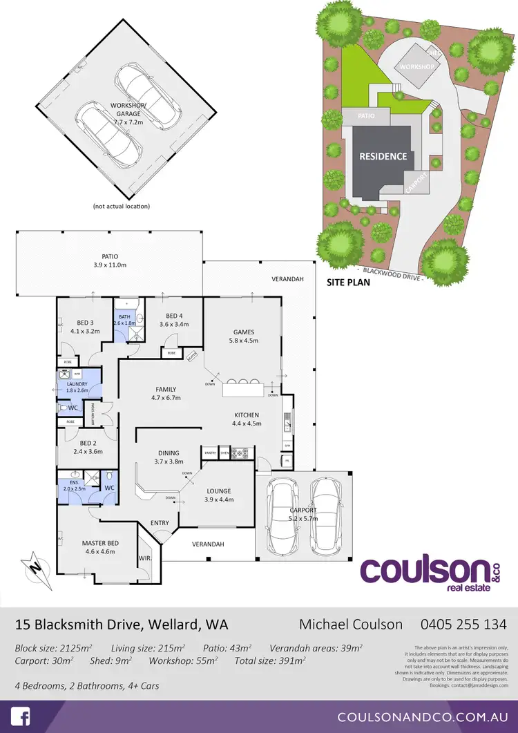 Floorplan of Homely house listing, 15 Blacksmith Drive, Wellard WA 6170