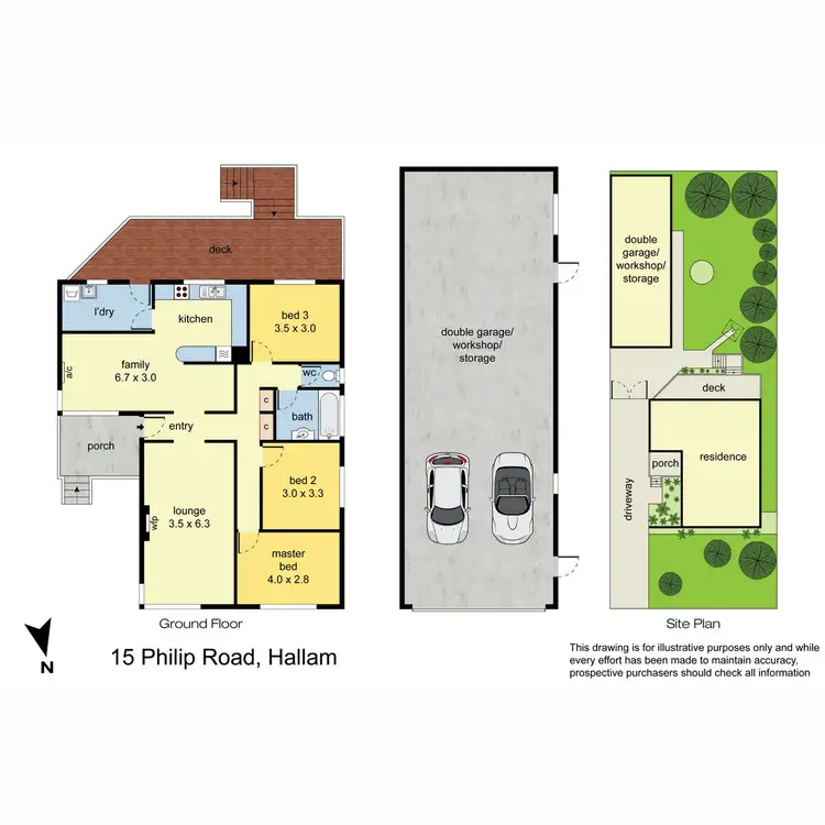 Floorplan of Homely house listing, 15 Philip Road, Hallam VIC 3803
