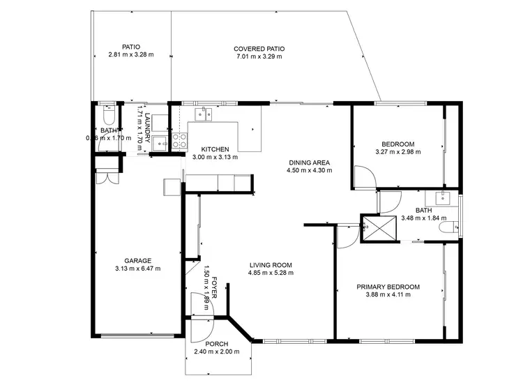 Floorplan of Homely unit listing, 2/46 Jealous Road, Kalkie QLD 4670