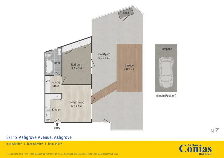 Floorplan of Homely unit listing, 3/112 Ashgrove Avenue, Ashgrove QLD 4060