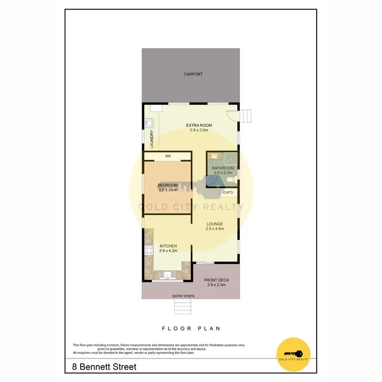 Floorplan of Homely house listing, 8 Bennett Street, Queenton QLD 4820