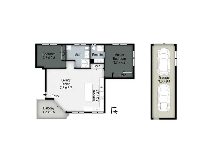 Floorplan of Homely unit listing, 6/48 O'Connor Street, Tugun QLD 4224