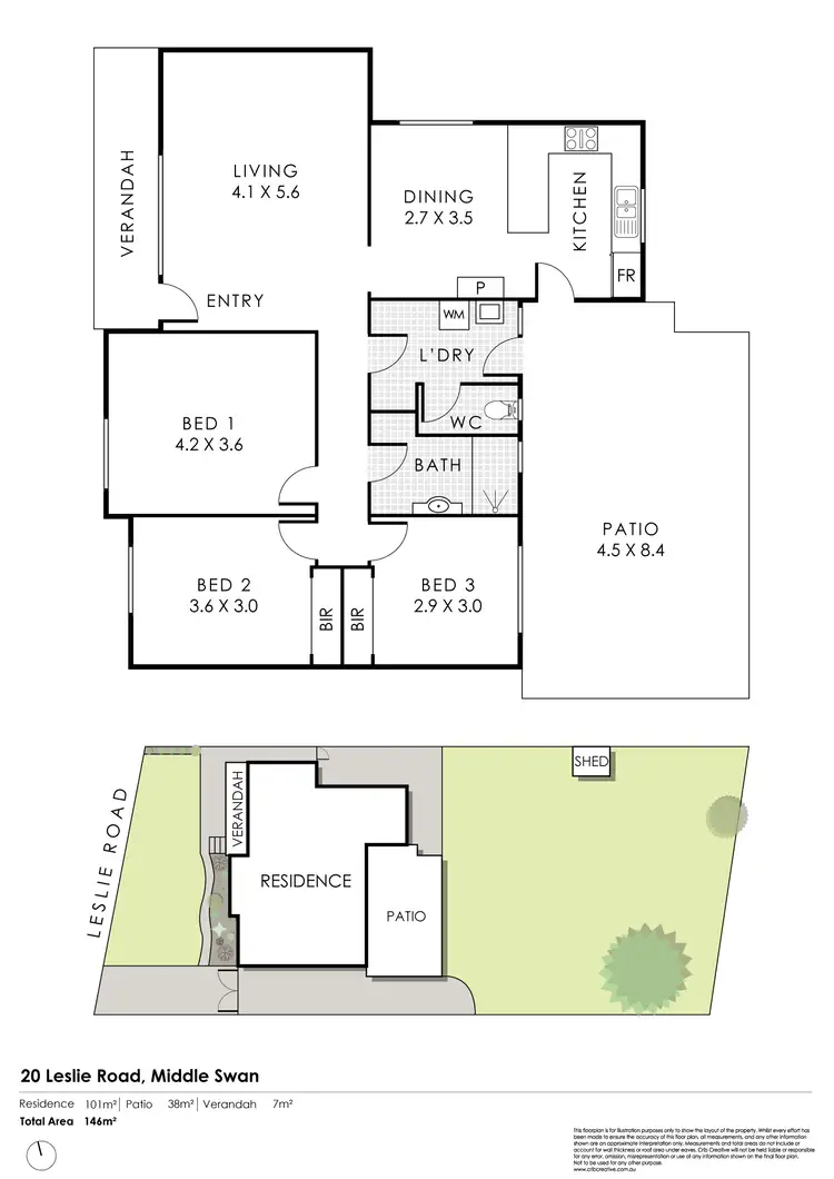 Floorplan of Homely house listing, 20 Leslie Road, Middle Swan WA 6056