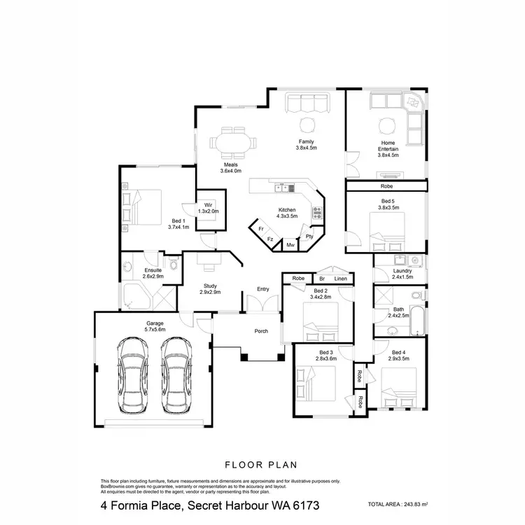 Floorplan of Homely house listing, 4 Formia Place, Secret Harbour WA 6173