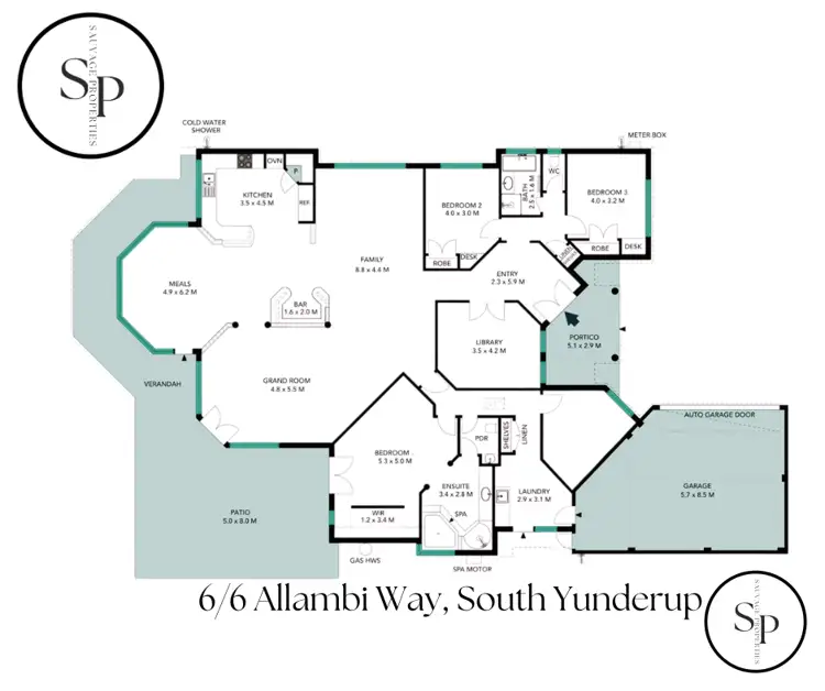 Floorplan of Homely house listing, 6 Allambi Way, South Yunderup WA 6208