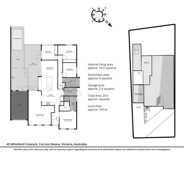 Floorplan of Homely house listing, 45 Whimbrel Crescent, Carrum Downs VIC 3201