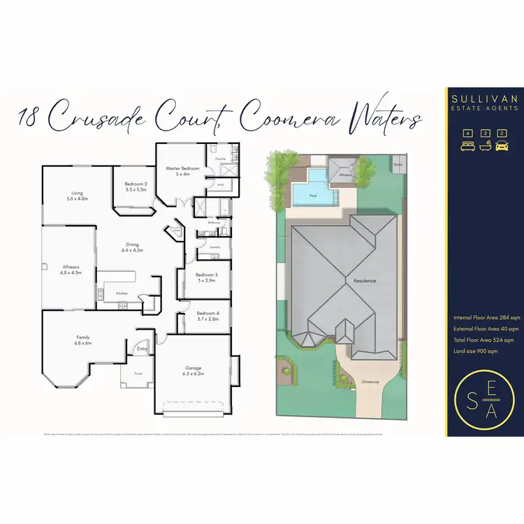 Floorplan of Homely house listing, 18 Crusade Court, Coomera Waters QLD 4209