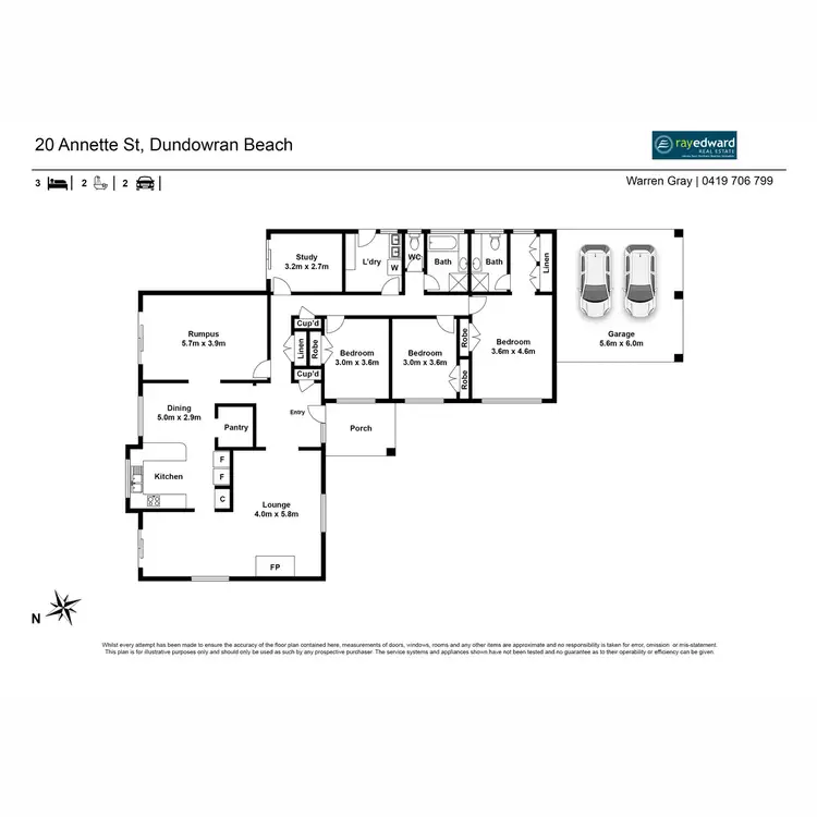 Floorplan of Homely house listing, 20 Annette Street, Dundowran Beach QLD 4655