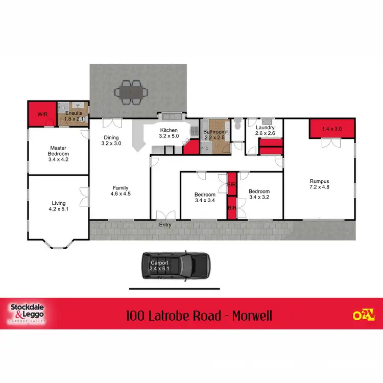 Floorplan of Homely house listing, 100 Latrobe Road, Morwell VIC 3840