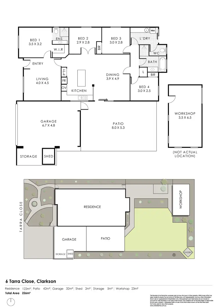 Floorplan of Homely house listing, 6 Tarra Close, Clarkson WA 6030