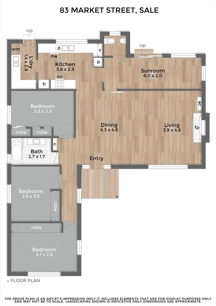 Floorplan of Homely house listing, 83 Market Street, Sale VIC 3850
