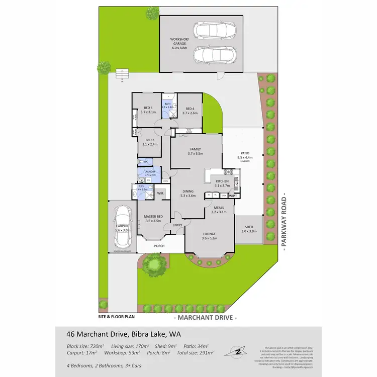 Floorplan of Homely house listing, 46 Marchant Drive, Bibra Lake WA 6163