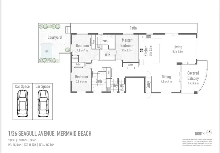 Floorplan of Homely semi-detached listing, 1/26 Seagull Avenue, Mermaid Beach QLD 4218