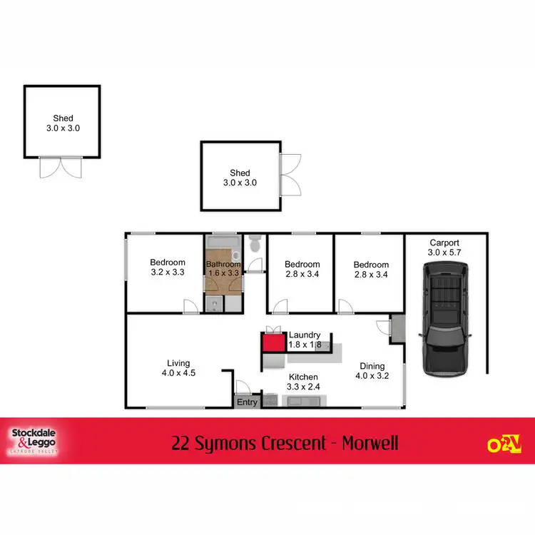 Floorplan of Homely house listing, 22 Symons Crescent, Morwell VIC 3840