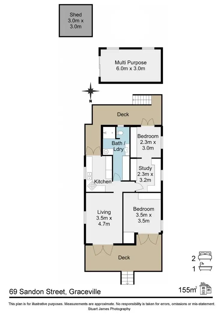 Floorplan of Homely house listing, 69 Sandon Street, Graceville QLD 4075