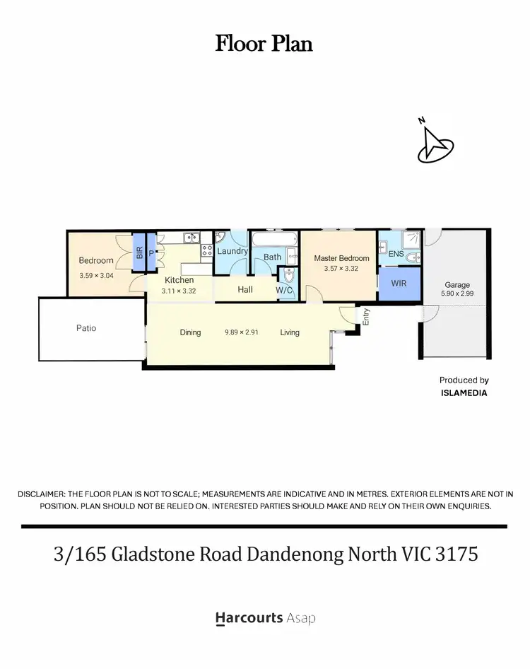 Floorplan of Homely unit listing, 3/165 Gladstone Road, Dandenong North VIC 3175