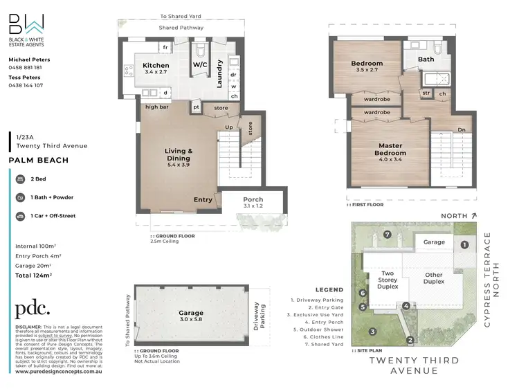 Floorplan of Homely semi-detached listing, 1/23A Twenty Third Avenue, Palm Beach QLD 4221
