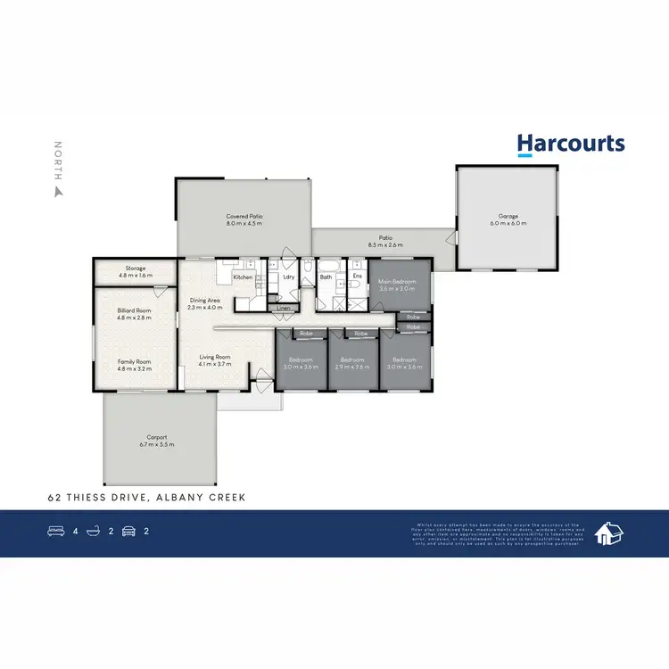 Floorplan of Homely house listing, 62 Thiess Drive, Albany Creek QLD 4035